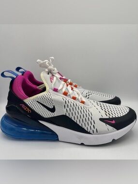 Nike Air Max 270 Multi Color Purple Blue Pink CW7000-100 Run Shoes-Womens 8.5